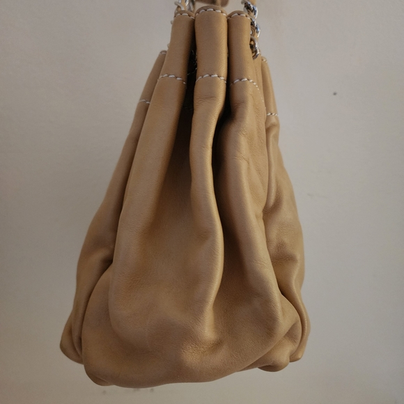 CHANEL Beige Lambskin Leather LAX Accordion Shoulder Bag - Picture 10 of 15